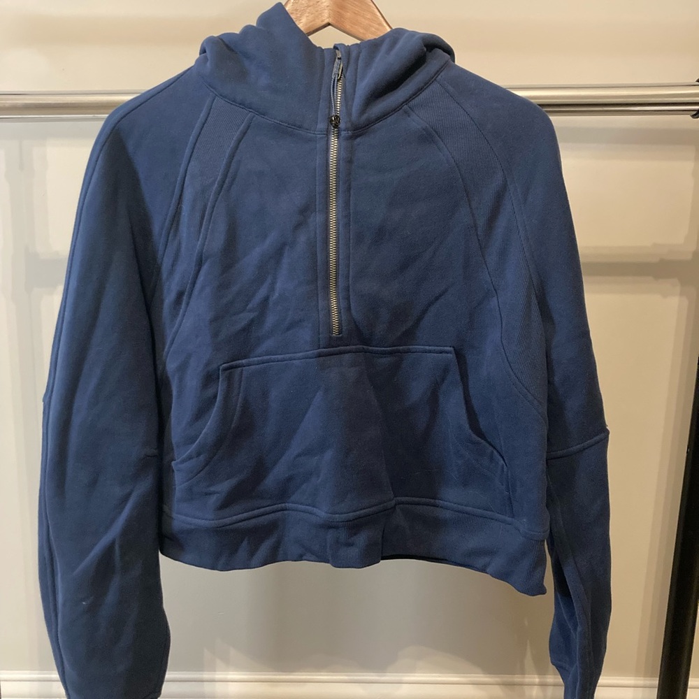 Lululemon M/L Scuba True Blue Half-Zip Hoodie